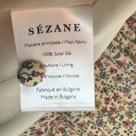 Sezane Vic Dress in Lily Floral 36 Silk - Picture 7 of 8